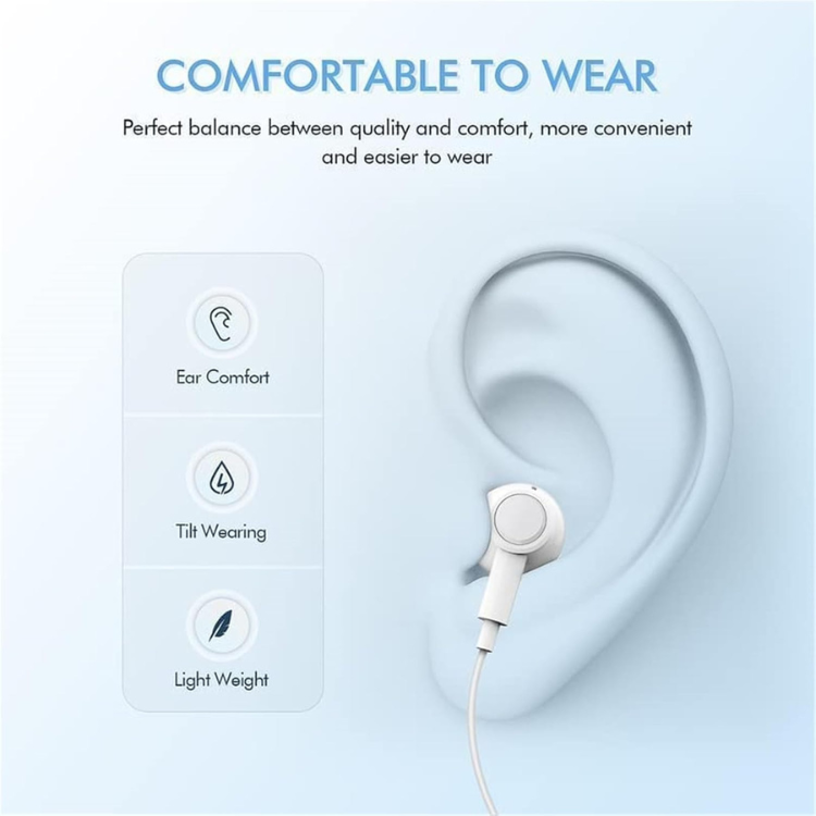 Ecouteurs Filaire avec Microphone 3.5mm Jack