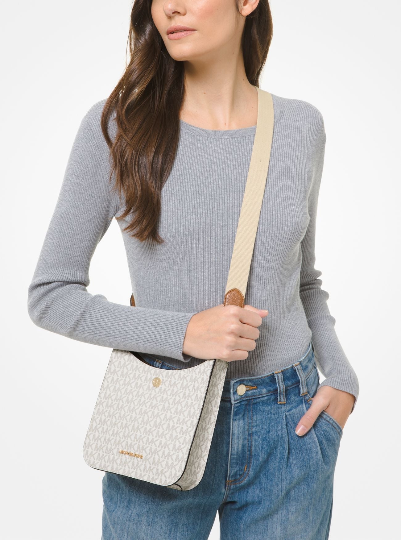 Michael Kors Michael Kors Sac Moyen Cuir Blanc - Comme neuf Guadeloupe