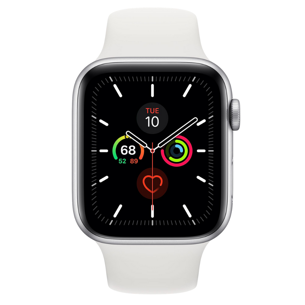 Apple WATCH SERIES 5 - GPS - 44 mm Argent Bracelet Blanc Neuf Guadeloupe