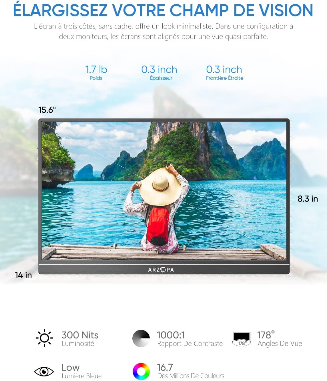 FLIP US ÉCRAN PORTABLE 15,6" POUR MACBOOK ET PC Guadeloupe