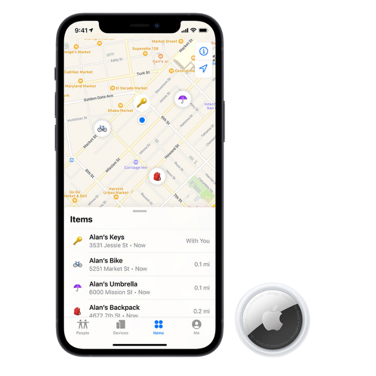 Apple APPLE AIRTAG SET DE 4 Guyane Francaise