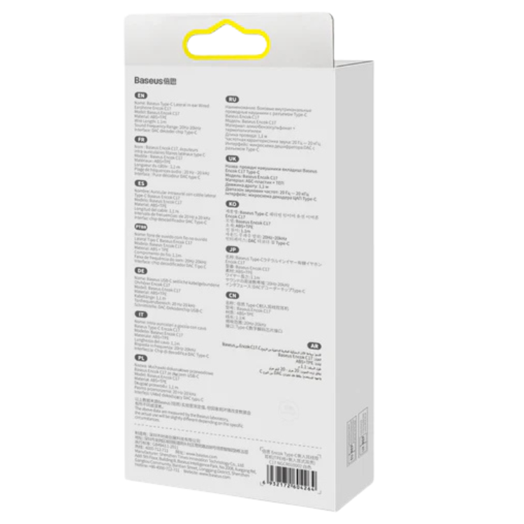 Baseus Encok Ecouteurs Filaires Usb-c