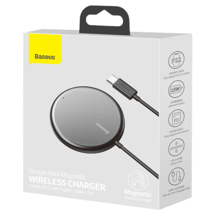 Baseus Simple Magsafe Chargeur Sans Fil pour iPhone
