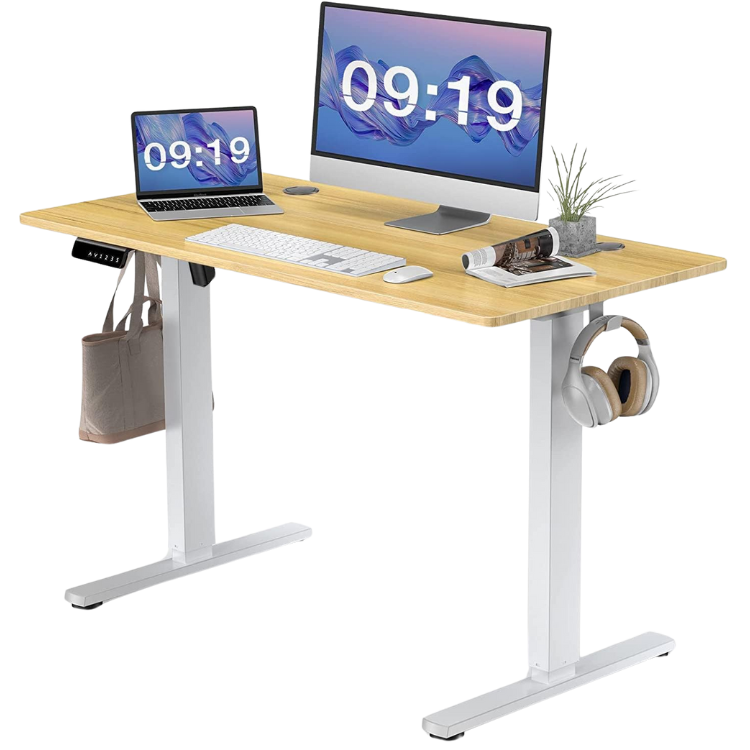 Furmax Bureau Assis Debout Électrique avec Mémoire Naturel 100cm Neuf Guadeloupe