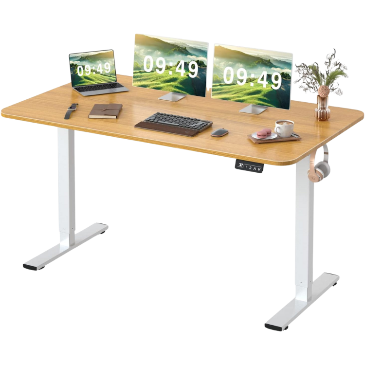 Furmax Bureau Assis Debout Électrique avec Mémoire Naturel 140cm Neuf Guadeloupe