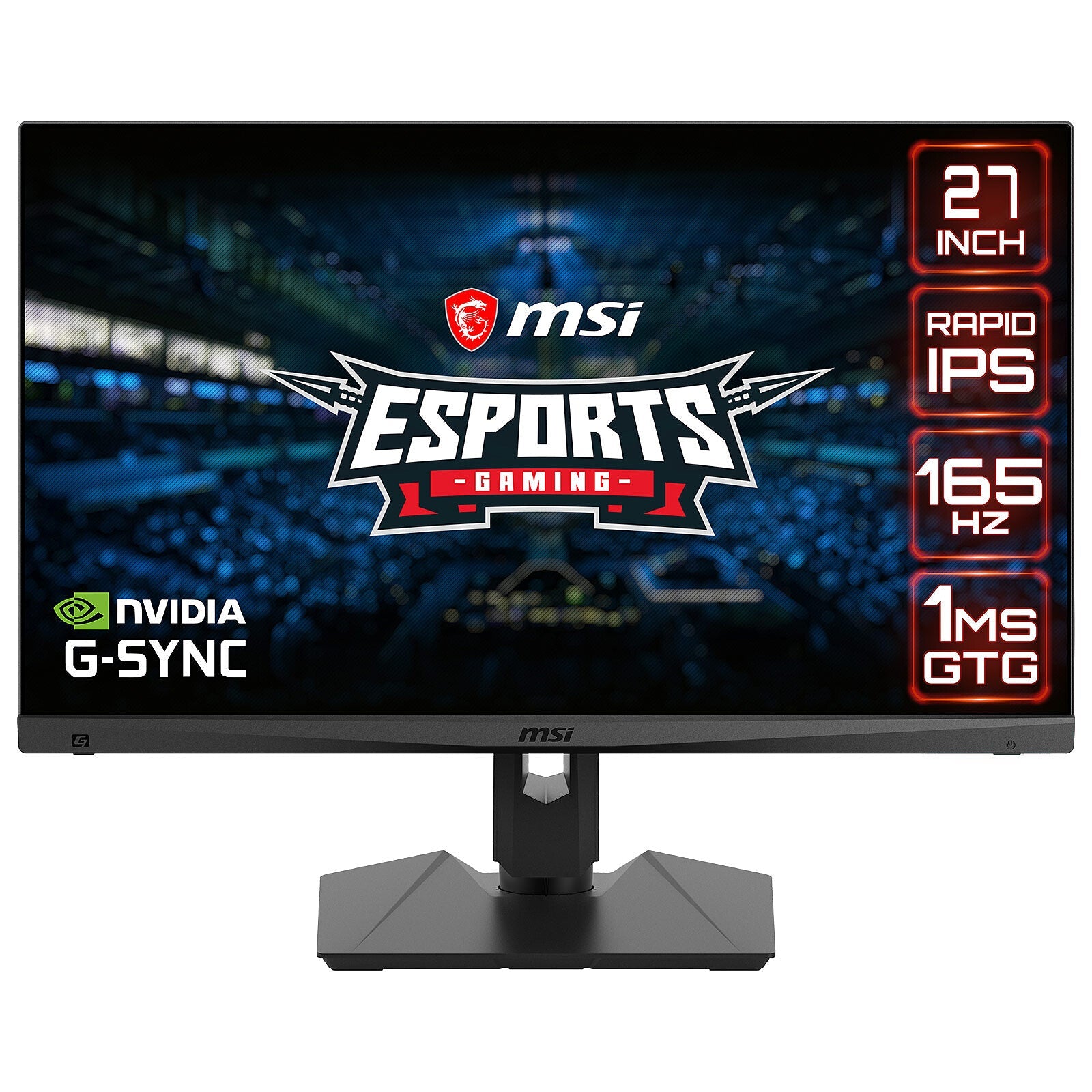 MSI Écran Ordi Gaming 27" - MSi Optix MAG274QRF - 1440p - 165Hz - 1ms Noir Guadeloupe