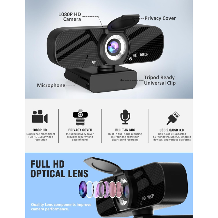 Webcam Full HD 1080p