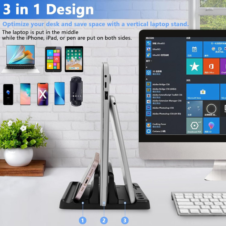 Support Vertical pour Ordinateur Portable