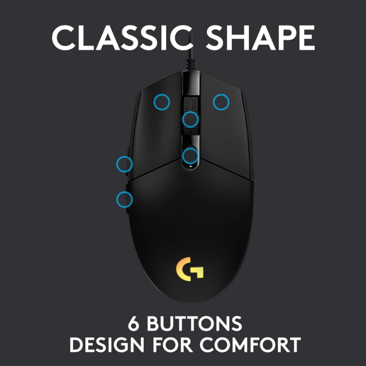Logitech G203 LightSync Souris de Gaming