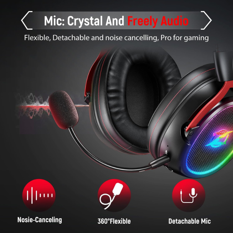 Casque Gaming Sans Fil avec Micro