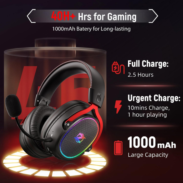 Casque Gaming Sans Fil avec Micro