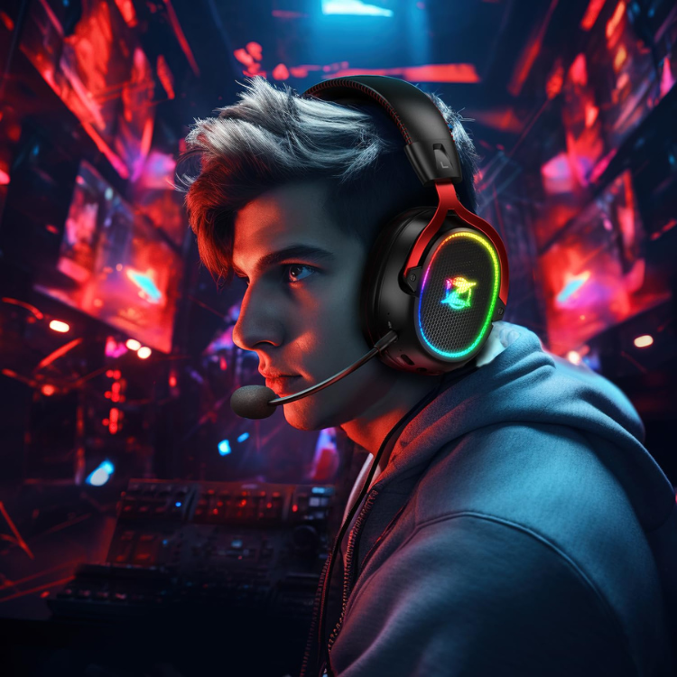 Casque Gaming Sans Fil avec Micro