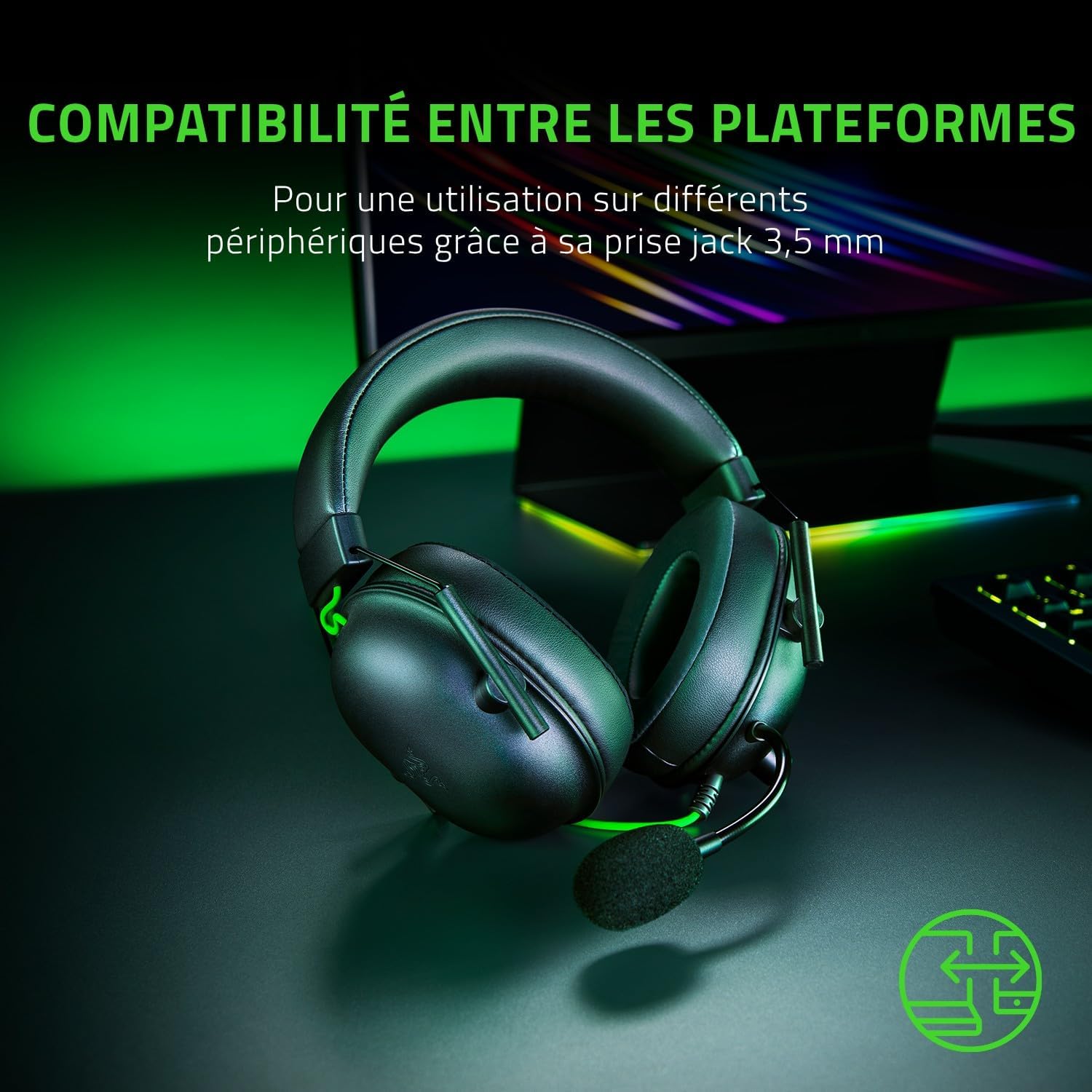 Razer BlackShark V2x Casque Gaming Pro avec Micro
