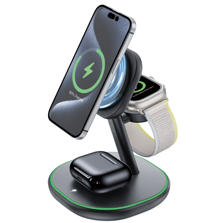 AmpNergy MagStance 3-en-1 Support de recharge sans fil
