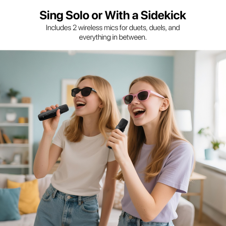 MyBat MyBat Pro Duet Portable Wireless Karaoke Speaker + Mics - Black Guadeloupe