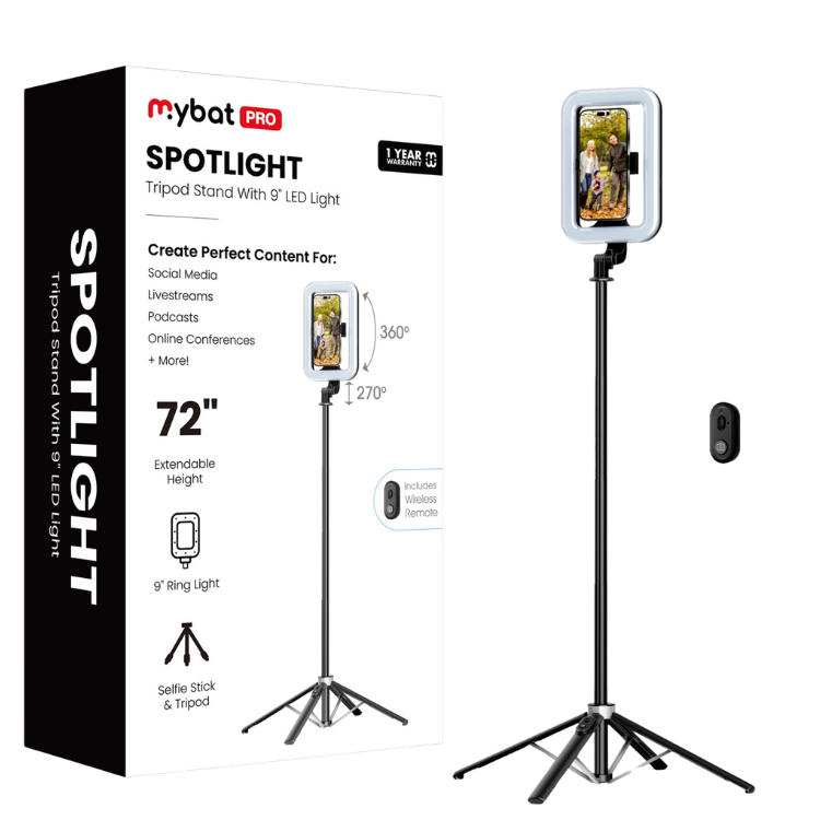 Trépied avec Anneau LED 9"