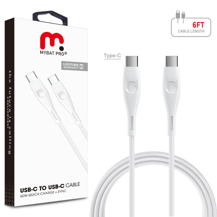 MyBat MyBat Pro Câble USB-C vers USB-C Blanc Guadeloupe
