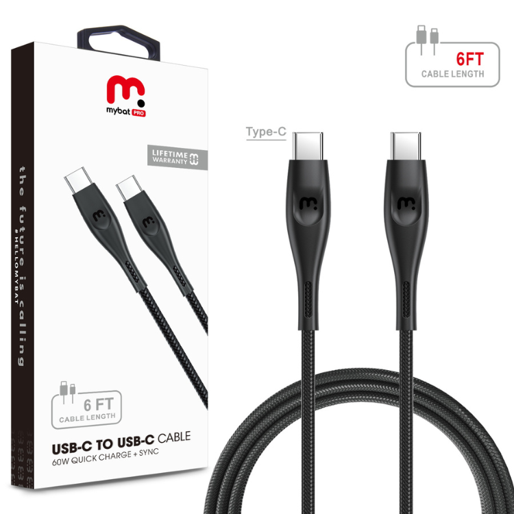 MyBat MyBat Pro Câble USB-C vers USB-C Noir Guadeloupe
