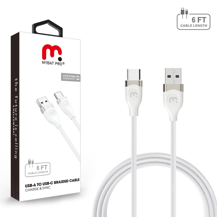 MyBat MyBat Pro Câble USB-A vers USB-C Blanc Guadeloupe