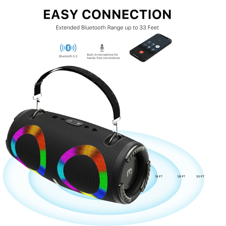 MyBat Pro VibeBuddy Plus Enceinte Bluetooth nomade avec lumières RGB