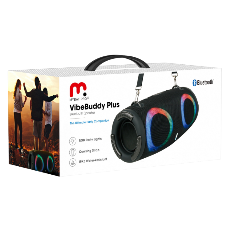 MyBat Pro VibeBuddy Plus Enceinte Bluetooth nomade avec lumières RGB