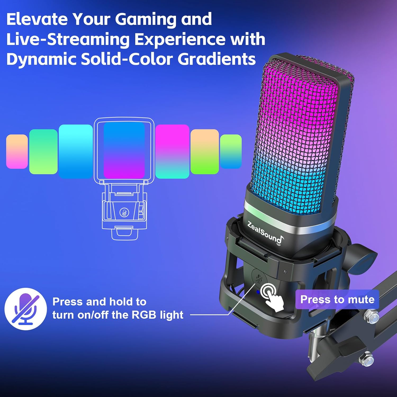 Zealsound Micro pour Streaming RGB