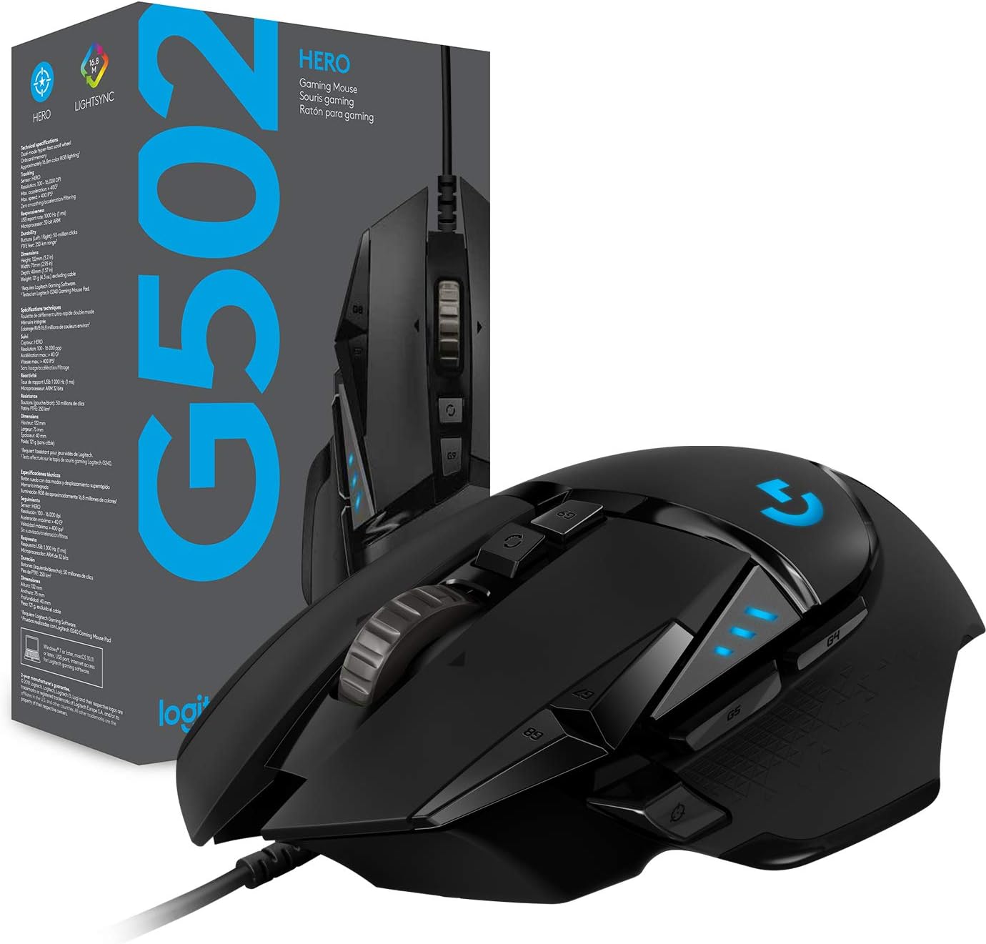 Razer Logitech G502 Hero Souris de Gaming pour Pro Guadeloupe