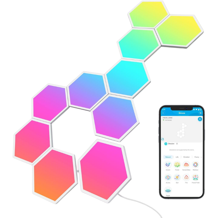 Govee Glide Panneaux Lumineux RGBIC hexagonal