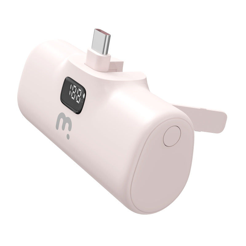 MyBat MyBat Plug+Go Batterie externe 5000mAh USB-C avec support intégré Rose Guadeloupe