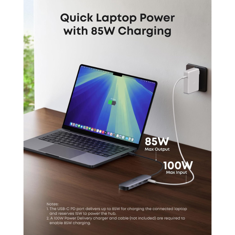 Anker Hub 7-En-1 Usb-C Hdmi 4K Pour Macbook, Ordi Et Tablettes