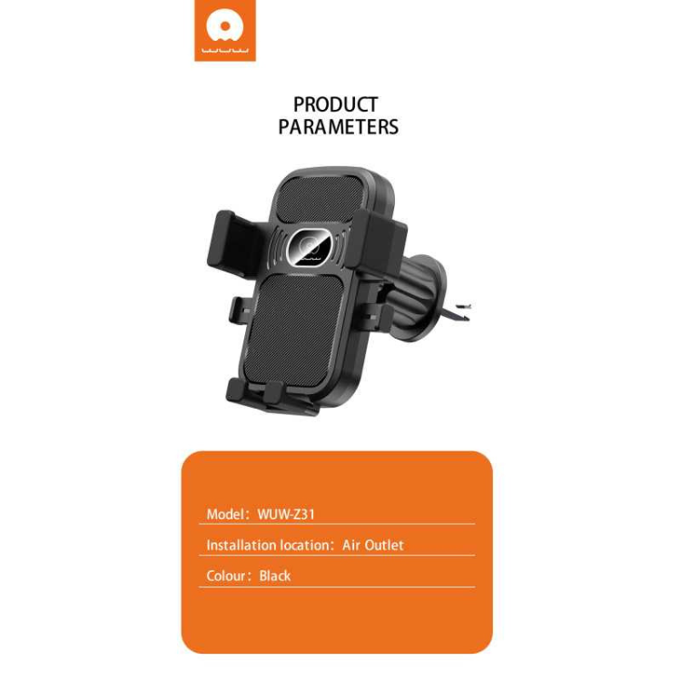 Car Phone Holder - Black (WUW-Z31)
