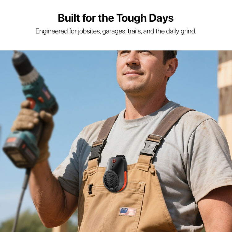 MyBat echelon TrekTunes Clip-On Wearable Wireless Speaker - Black Guadeloupe