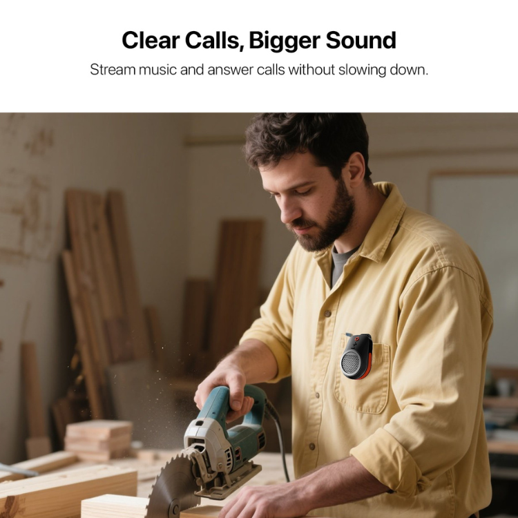 MyBat echelon TrekTunes Clip-On Wearable Wireless Speaker - Black Guadeloupe