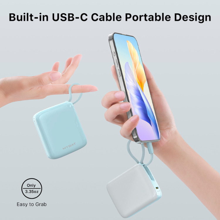 MyBat MyBat PowerLoop Batterie externe 10000mAh avec câble USB-C intégré Guadeloupe