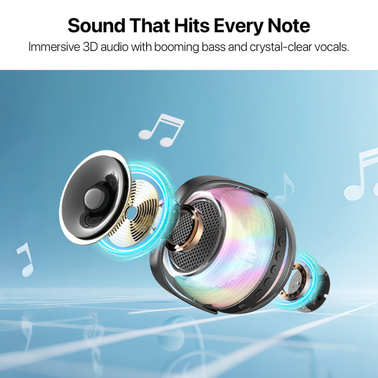 MyBat MyBat Pro Duet Portable Wireless Karaoke Speaker + Mics - Black Guadeloupe