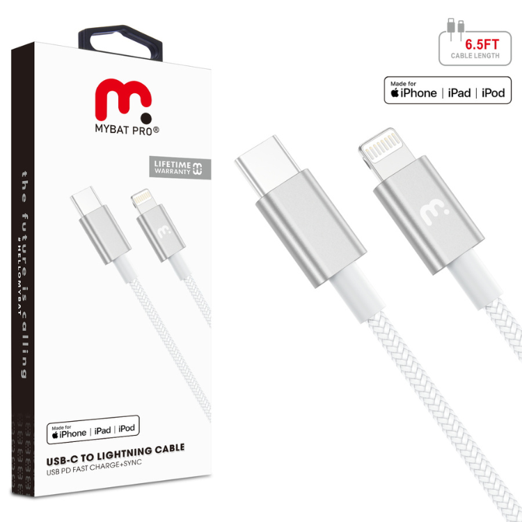 MyBat MyBat Pro Câble USB-C vers Lightning Blanc Guadeloupe