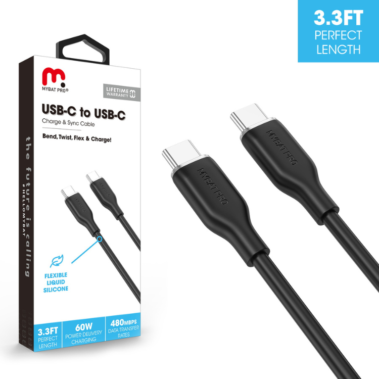 MyBat MyBat Pro USB-C à USB-C en Silicone Noir Guadeloupe